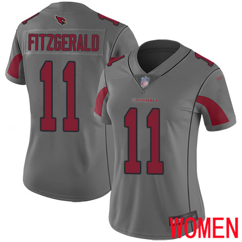 Arizona Cardinals Limited Silver Women Larry Fitzgerald Jersey NFL Football 11 Inverted Legend